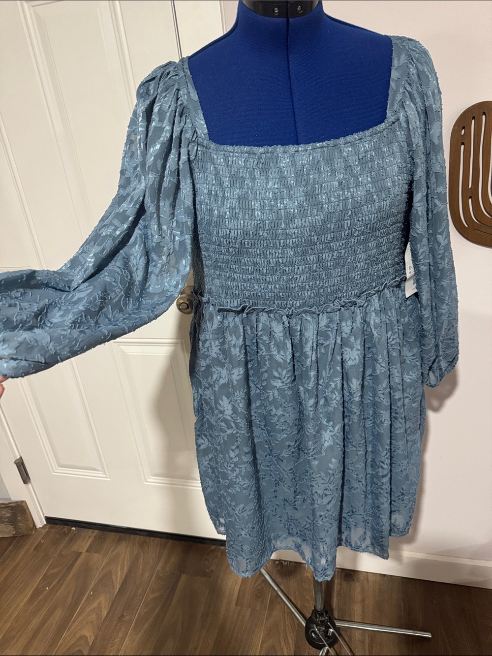 ARULA Dusty Blue Mini Dress
